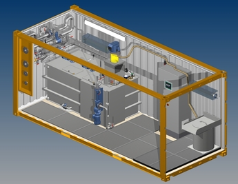 Станция растворения и дозирования  жидкого флокулянта Polycompact PDF-500 в отапливаемом контейнере